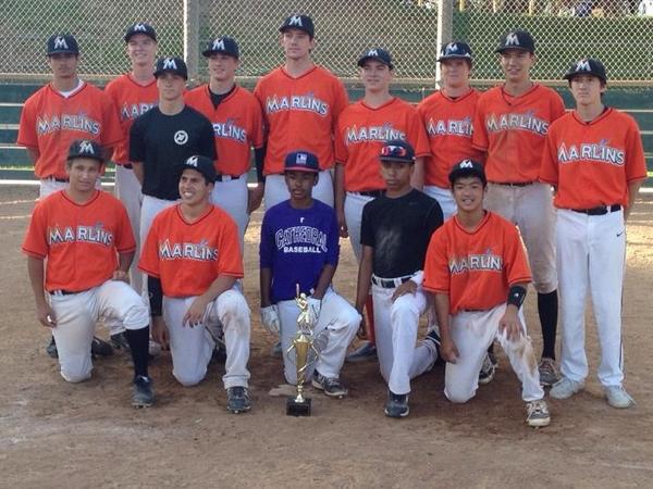 MarlinNational's tweet photo. SoCal Marlins, 16u League Champs! Congrats guys! Won 7-1 in championship game http://t.co/trukwXST5I