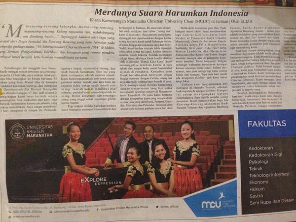 Koran Kompas hari ini <a href="/ukm_official/">Universitas Kristen Maranatha</a>