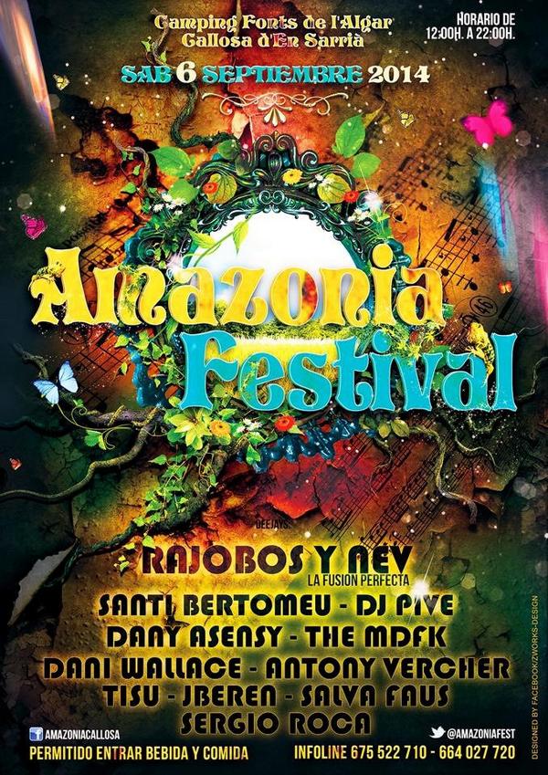 PeopleDClubPego's tweet photo. @lorefuentes94 Sab 6 sept AMAZONIA FESTIVAL Callosa Ensarria. Permitido bebida comida. Info y entradas 664027720 http://t.co/abDobMaz6U