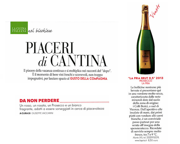 lapria_prosecco's tweet photo. Secondo @Cucina_Italiana, un vino da non perdere! #lapria #prosecco http://t.co/t2nJUPxUXZ