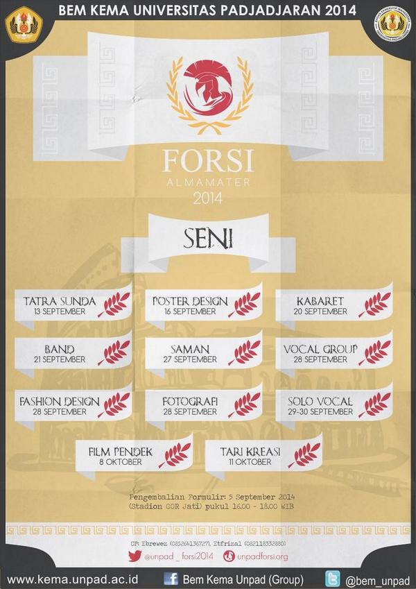 Lomba Seni @Unpad_forsi2014 yaitu terdiri dari...
