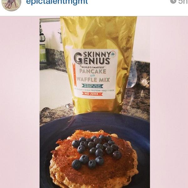 Skinny_GeniusGF's tweet photo. Thanks @epictalentmgmt for this great shot of your #skinnygenius #pancakes #cook #glutenfree #nojunk #eat #HealthY http://t.co/mMEZ1LrVNJ
