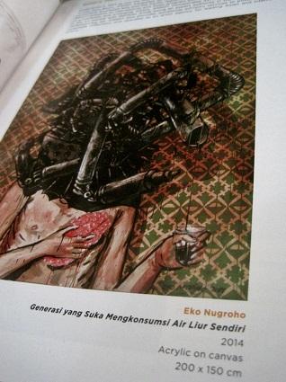 RWSStore's tweet image. “Generasi yang Suka Mengkonsumsi Air Liur Sendiri”, Eko Nugroho, 2014. Acrylic on canvas, 200x150 cm #ArtCatalog