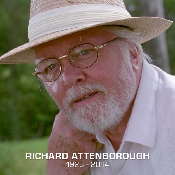 JurassicWorld's tweet photo. In remembrance of Richard Attenborough. His life found a way to touch the hearts, minds &amp; imaginations of the world. http://t.co/Hgock5RwwD