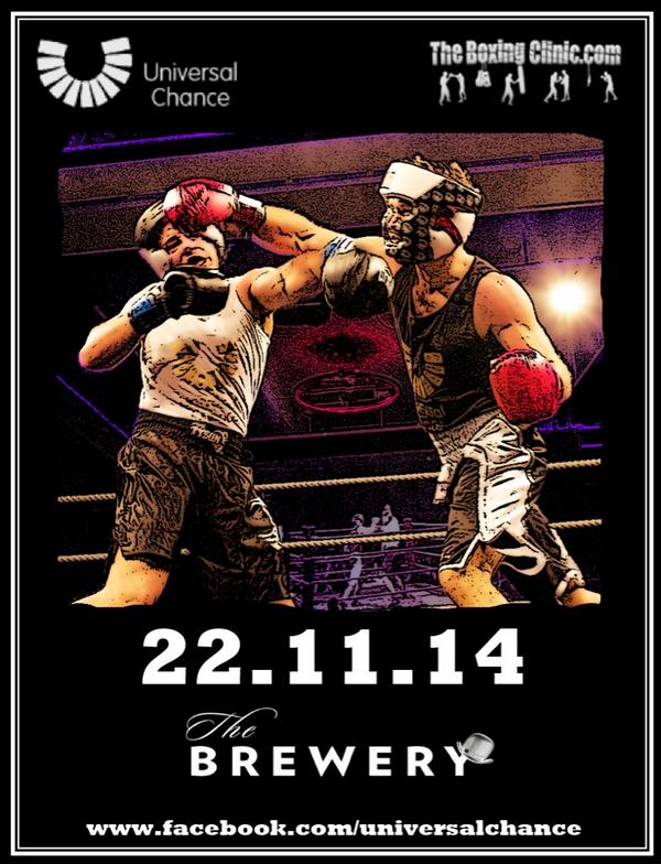 universalchance's tweet image. Boxing For Buhinga II - The Brewery Beatdown!! 22nd November 2014!! Visit universalchance.org/tickets/ for tickets!!