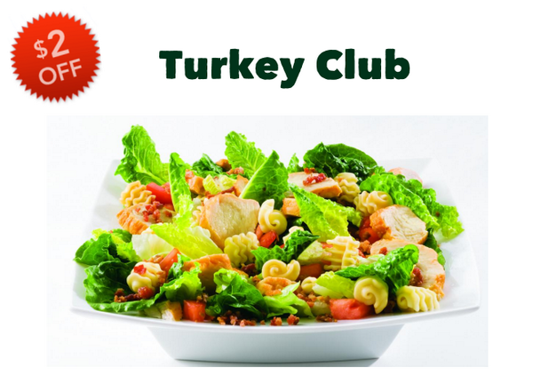 TURKEY CLUB : romaine, iceberg, radiatorre pasta, roasted turkey, crispy bacon, and tomatoes!

HAPPY MONDAY!