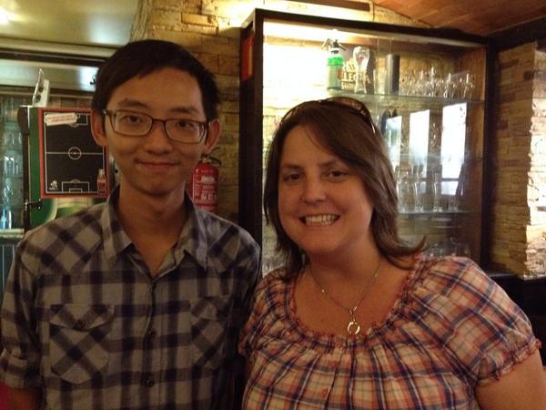 rebekahhannum's tweet photo. Lunch with this cool kid. #hilarious #2Tim316 http://t.co/WVUcUxZzek