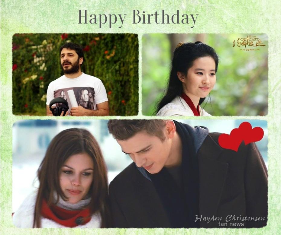 Happy Birthday to Sarik Andreasyan 8/24, Rachel Bilson 8/24, Liu Yifei 8/25 from Hayden Christensen Fan News. 
