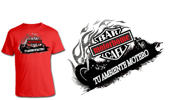 MilideasDesign's tweet photo. Diseño de Logotipo y Cartel, ademas, serigrafía en camisetas. Para Nuestro amigo del MOTORHOME. http://t.co/oiHOWjsI82