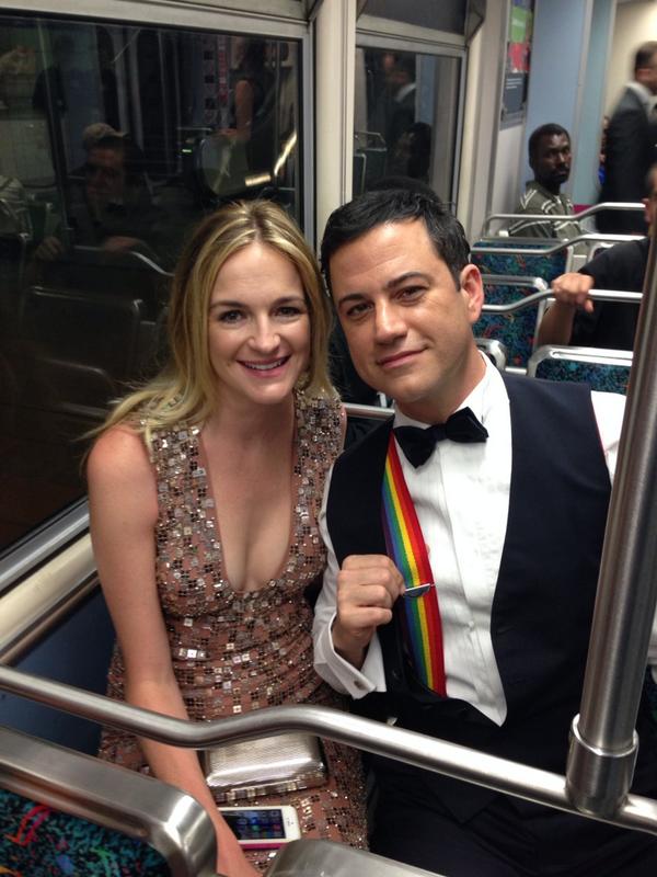 jimmykimmel's tweet image. Subway to #Emmys #Mork