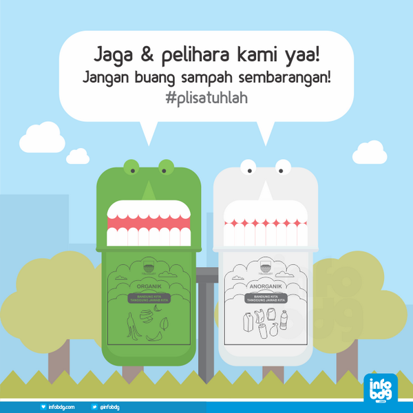 Udah disediain tempat sampah, masih alesan buang sampah sembarangan? #plisatuhlah