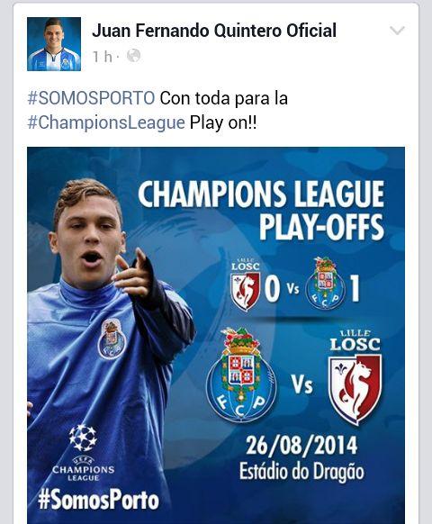 FansJuanfQuinte's tweet photo. #SomosPorto #SomosQuintero. http://t.co/khsB8kO6Hd
