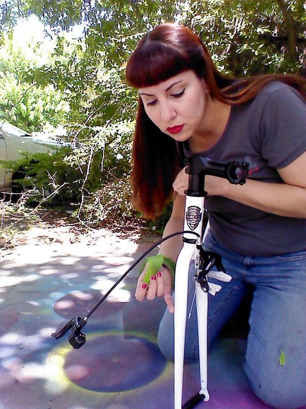 WAASGallery's tweet image. Oh boy! Check out the beautiful Patricia Rodriguez working on the @PFCycles Romeo for #collectrespect on 9/13/14 .