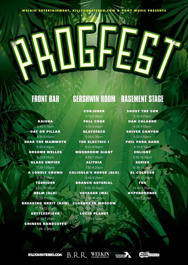 killyourstereo's tweet image. #PROGFEST Melbourne set times.

Tickets - oztix.com.au