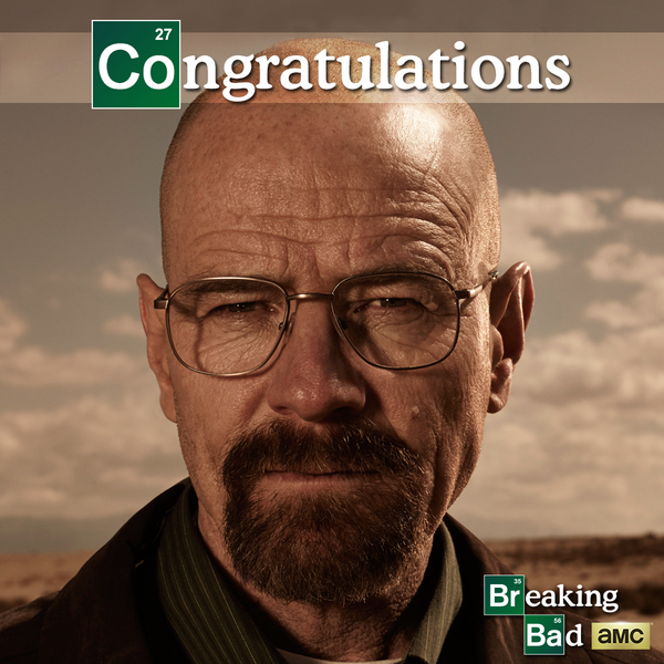 BreakingBad's tweet photo. Say my name. Congratulations, @BryanCranston on your #Emmys win! #BreakingBad http://t.co/yjvHMA7cqQ