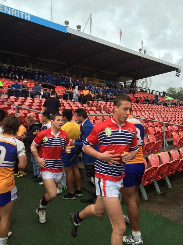NRLSchoolBoyCup's tweet photo. We're underway in the #GIOTrophy Final between St Dominic's and Mackillop Catholic College! @NRL @GIOInsurance http://t.co/sxen8wgsrH