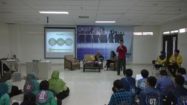 Sudah saatnya "Mahasiswa Berkarya dan Berprestasi" closing statement from <a href="/ridhomsakti/">Ridho Muhammad Sakti</a> @OKKFFUI2014