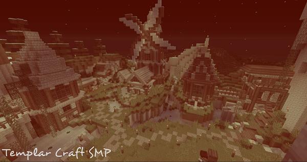 TemplarCraftSMP's tweet photo. Newborn's &amp; Aiden's Village Build, Still In progress #LookingSWAG #Minecraft #TemplarCraft #MC #SMP #TCSMP http://t.co/H9Cm6ian0V