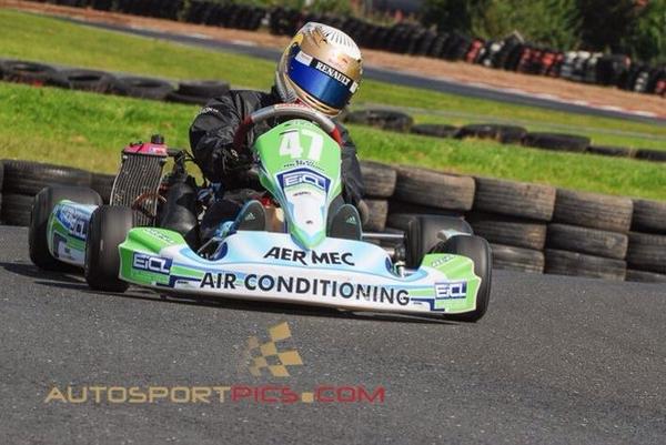 Sean McMahon won the Irish Gran Prix Junior Max class on his EICL / Aermec Kart. #Aermec