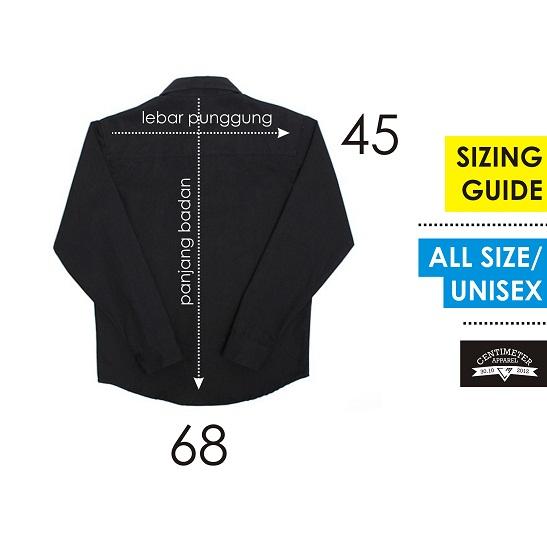 kemeja kami hanya tersedia 1 size. ini panduan ukuranya