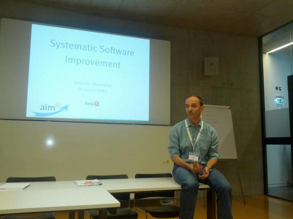 tragatschnig's tweet photo. Tutorial "Software improvement - done right" by Starke and Heusingfeld from @innoQ just started at #ecsa2014 http://t.co/HzmPEXuUkd