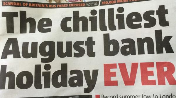 Translation: it was cold yesterday. Thanks, the news.
