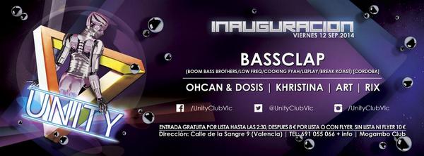 UnityClubVlc's tweet image. #Bassclap en #valencia! del duo d productores @boombassbros + @OhcanAndDosis + @khristinadnb + @ArthVader + #Rix #DNB