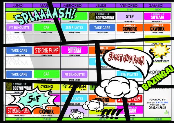 SportAndForm's tweet photo. BAZINGA !!!!  (me demandez pas ce que çà veut dire ...) Planning #Rentree2014 N°4/5  #sportandform http://t.co/4Yiig9s4s0
