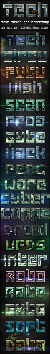jonasstensgaard's tweet image. Newest item @ #graphicriver:  goo.gl/QgnjwB 20 Tech Text Styles! #envato #textstyles #texteffects #photoshop