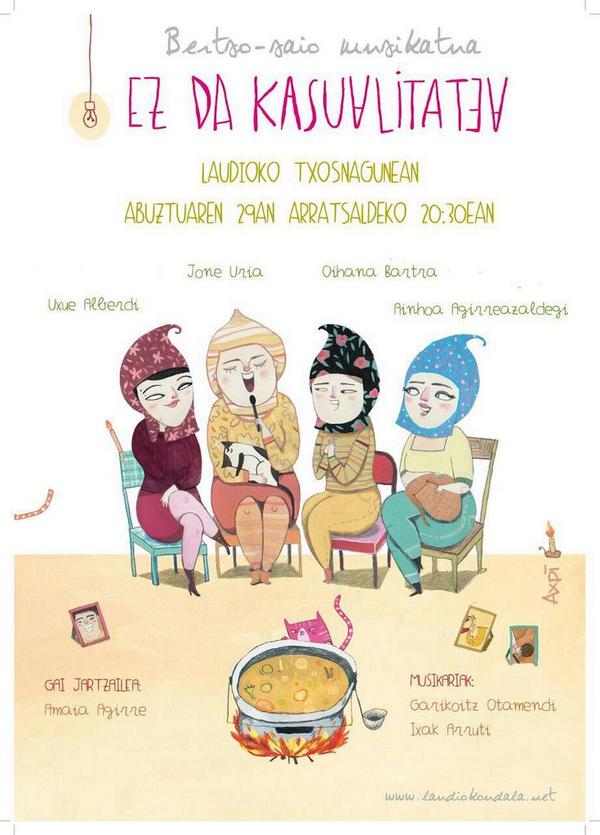 "Ez da kasualitatea" bertso saio musikatu eta berezia begirada emea gidari :) #laudiokojaiak #txoznak <a href="/aiaraldea/">Aiaraldea.eus</a>