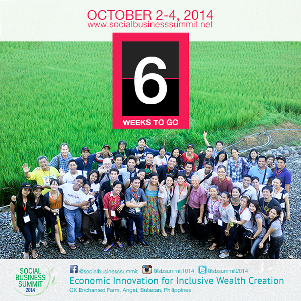 #socialbusinesssummit #gkenchantedfarm #inclusivegrowth #socent 

6 weeks before the Social Business Summit!