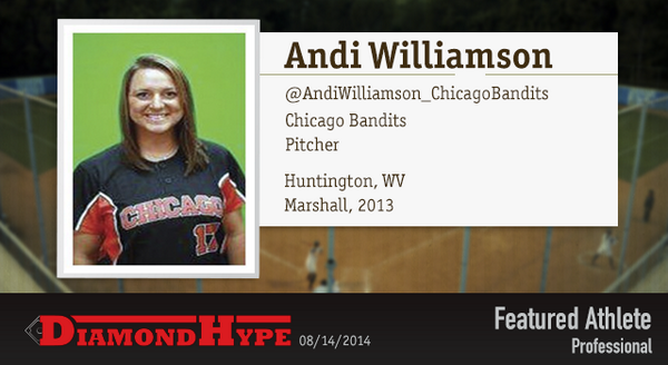 MyDiamondHype's tweet photo. Congrats to @AndiWilliamson of the @Chicago_Bandits today's #DHFeaturedAthlete! #NPF #softball http://t.co/tuwPtVBGfA http://t.co/9EgGtEk8o1