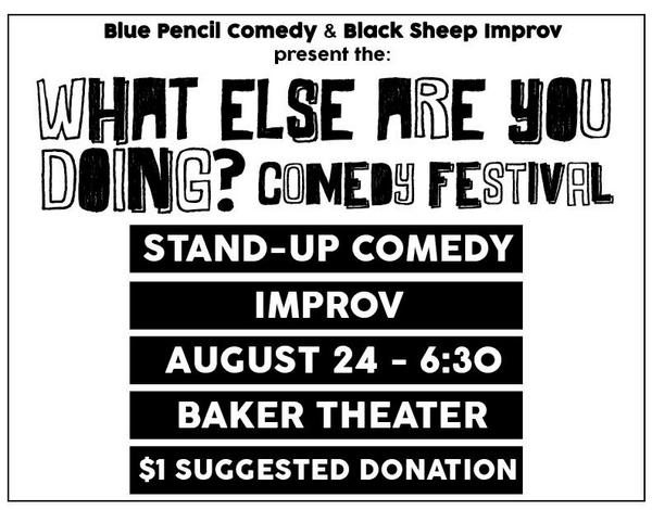 BluePencilTweet's tweet photo. Hate icebreakers? Us too... Hi! We're Blue Pencil Comedy and we have a show Aug. 24. Come on out! http://t.co/Il24oLZ50z