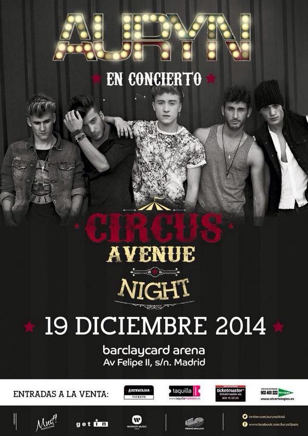 AurynOficial's tweet photo. CIRCUS AVENUE NIGHT

Será una noche mágica. 

Entradas: @MediaseTaquilla @elcorteingles @TicketmasterES aurynweb http://t.co/HU9o3qsUul