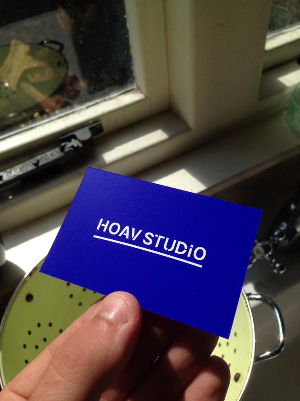 HOAVStudio's tweet image. Just received our shiny new business cards through the post! Big thanks to @cheapleaflets for printing them