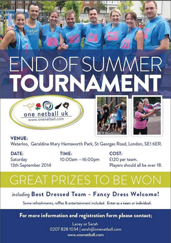OneNetballUK's tweet photo. @England_Netball Jump on board the One Netball UK Summer Tournament - it would be great to get your company involved! http://t.co/yB6PK9wsdi