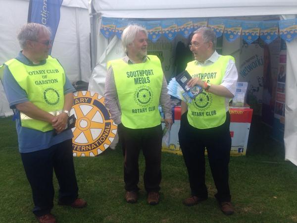 RotaryCoastWalk's tweet photo. Good spirits at the end of day 1 of the #southportflowershow. Come see us tomorrow! #southport #rotary http://t.co/G6rv5aMfkq