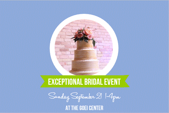Goei_Center's tweet photo. The Exceptional #Bridal Event is a month away! Sign up for free admission:
http://t.co/TEFO0ax28k #brides #fashion http://t.co/9fd40BsIeY