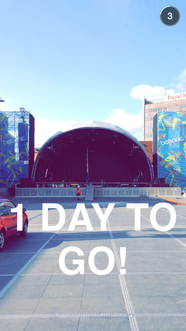 belsonicbelfast's tweet photo. 1 DAY TO GO!! To celebrate.. RT this for you chance to WIN a pair of tickets to @example + @JessGlynne 2mrw night! http://t.co/1bmxwftJ0A