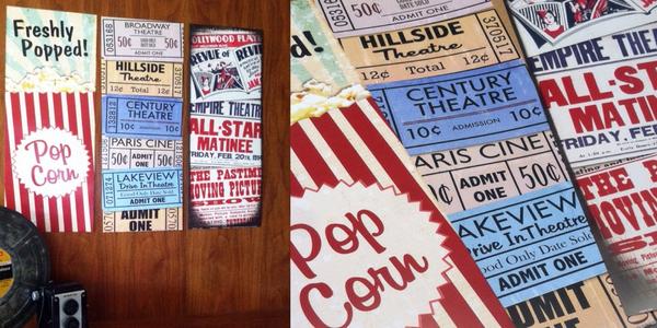 JewelBranding's tweet photo. Loving this movie-themed wall art designed by @piddix! #jewelbranding #piddix http://t.co/0sKWyVURwn