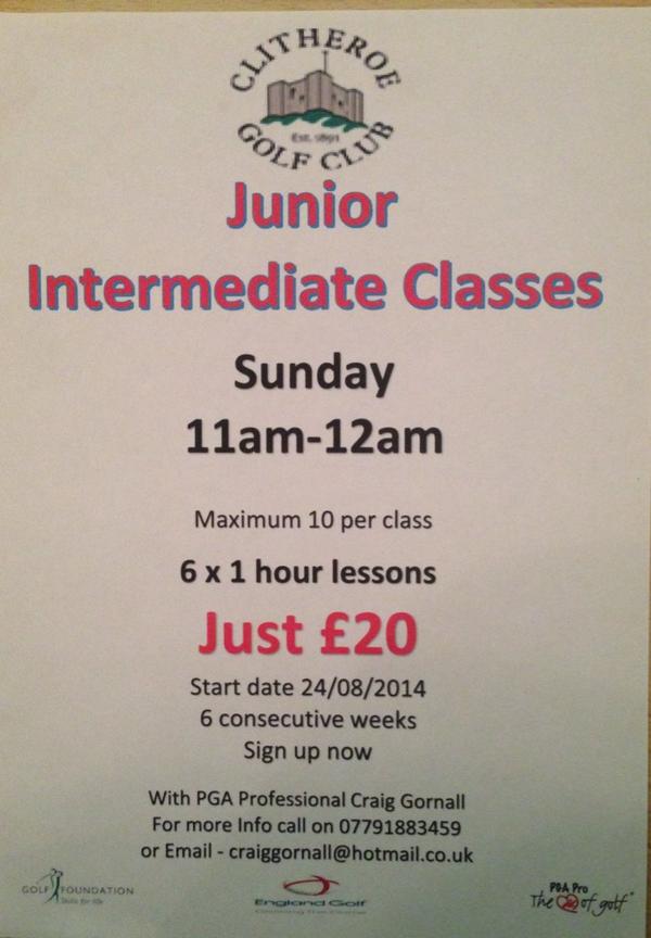 ATTENTION ALL PARENTS AND JUNIORS!! New intermediate classes starting a week on Sunday. Get in touch to book on.