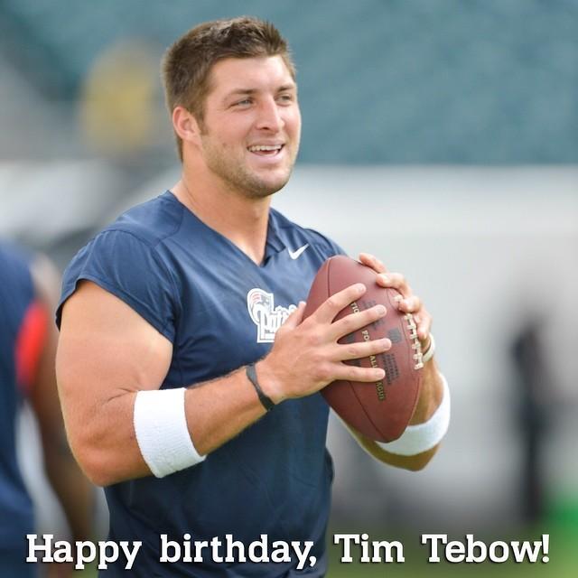 Double-tap to wish Tim Tebow a Happy Birthday! by nfl  