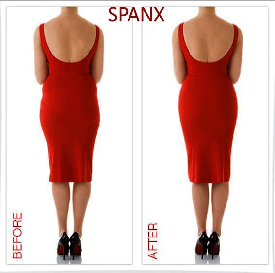 spanx before and after wedding dress
