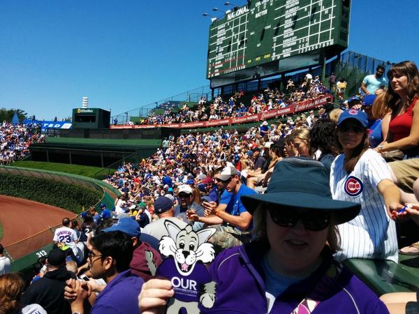 ensignredshu's tweet image. Holy Cow! #FlatWillie is hanging in the bleachers at Wrigley!