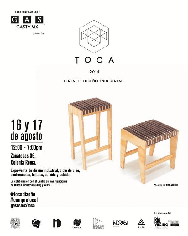 arteycultura's tweet photo. Este sábado y domingo toca ir a #TocaDiseño Feria de Diseño Industrial en Zacatecas 39 Col. Roma de 12:00 a 19:00 h. http://t.co/W71SEfWkCt