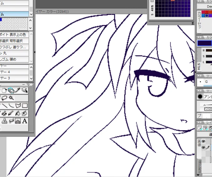 こんな時間にもかかわらずちまちまとお絵描き中。眠いです・・・ 