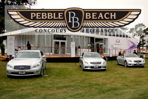 automobilemag's tweet photo. Wish you were at #PebbleBeach? Check out live video coverage here: http://t.co/KhIX22ywur #InfinitiPebbleConcours http://t.co/yhCe5pOoQB