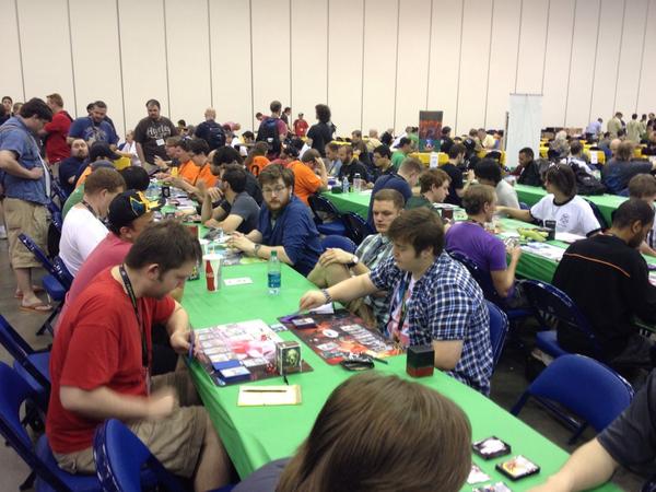 PlayUFS's tweet image. Check out the action going down in Hall B! #Gencon #UFS