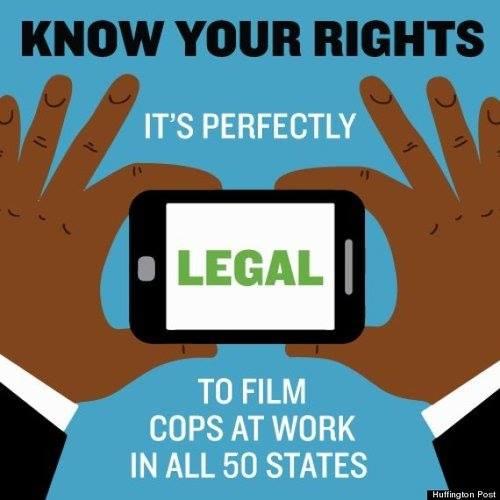 Know your rights. Stay safe. And don't be silenced. #Ferguson (image via @HuffingtonPost)