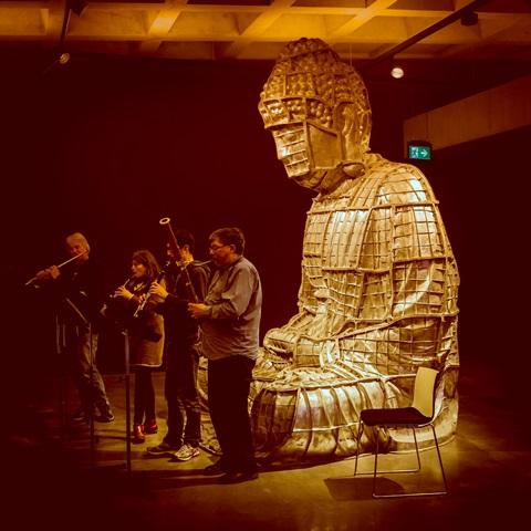 TasSymphony's tweet photo. Warming up for a weekend of Synaesthesia+ @monamuseum #syn2014 http://t.co/0gY7hWOl72